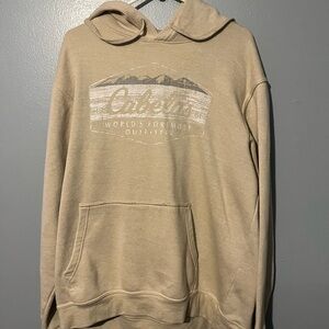 Cabelas tan oversized fuzzy relaxed hoodie
